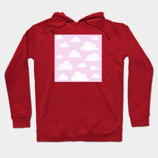 Pastel pink cloud print Hoodie